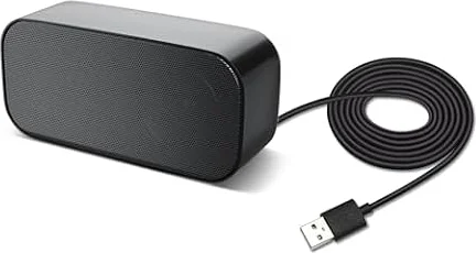 PCスピーカー USB 小型 パソコン 有線 コンピューター ノートパソコン usb接続 なにも設定せず【一つ低音振膜、一つスピーカー】ブラック