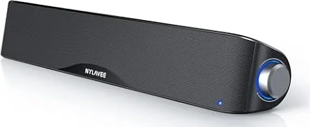 Nylavee PCスピーカー Bluetooth & AUX接続 6スピーカーユニット 10W ステレオ 豊かな低音 USB給電