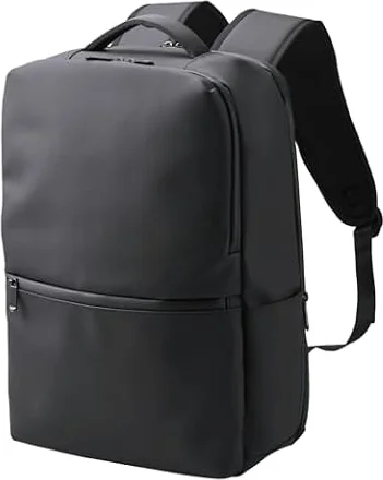 エレコム バックパック リュックサック スクエア ～15.6インチ 撥水加工 大容量 19L ブラック BM-XBPSQ01BK