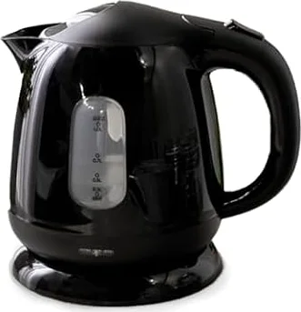 ヒロコーポレーション ヒロ・コーポレーション コンパクトケトル 中身が見やすい 電気ケトル 保証付き 空焚き防止機能付き ブラック HKT-100