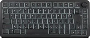 AIM1 瞬 ラピッドトリガー 0.01mm ゲーミングキーボード 日本語配列 75%サイズ ポーリングレート8000Hz MATATAKI ブラック