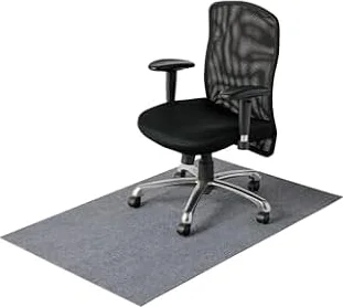 エレコム チェアマット 90cm×140cm 厚さ4mm ずれにくい ノンスリップ加工 マット デスク 椅子 移動スムーズ 吸音 床傷防止 滑り止め 丸洗い可能 床暖房対応 グレー FB-CM01GY-AZ