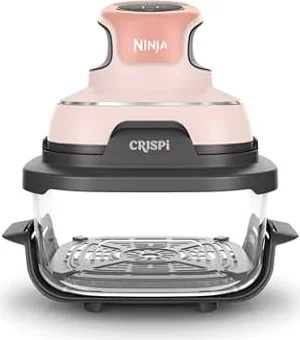 【Amazon.co.jp限定】 Ninja ニンジャ Crispi クリスピー FN100JPKNR 自動調理器 3つの調理モード (クリスプ/ベイク・ロースト/リクリスプ) 煮る 焼く 蒸す 炒める 煮込む 炊く 温風調理 エアフライヤー ノンフライヤー FN100J ピンク