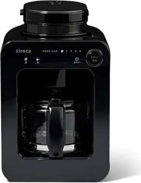 siroca(シロカ) 全自動コーヒーメーカー SC-A271｜ミル内蔵 タイマー予約 豆・粉両対応 テイスト2種 メッシュフィルター タッチパネル式