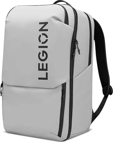 Lenovo Legion ゲーミングノートパソコンバックパック GB800、容量21L、17インチのノートパソコンにフィット、耐水性、3つのメインコンパートメント&19個の専用ポケット、ライトグレー