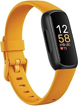 Fitbit Inspire 3 フィットネストラッカー モーニンググロウ／ブラック スマートウォッチ/iPhone対応/アンドロイド対応/最大10日間のバッテリー/心拍計/睡眠スコア [日本正規品]