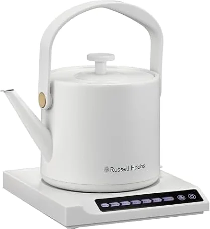 【公式】 Russell Hobbs ラッセルホブス ティーケトル プラス 7107JP-WH 3ヶ月延長保証 600ml 転倒流水防止機能 温度調節機能 保温機能