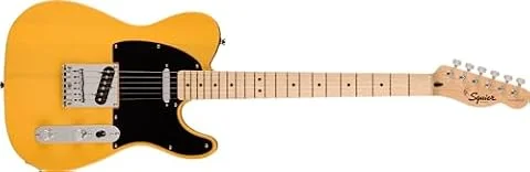 Squier by Fender スクワイヤー エレキギター Squier Sonic™ Telecaster®, Maple Fingerboard, Black Pickguard, Butterscotch Blonde ソフトケース付き