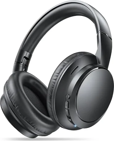 【Amazon.co.jp限定】 業界初Bluetooth5.4 ヘッドホン bluetooth ワイヤレスヘッドホン ANCノイズキャンセリング 有線 無線 両用 最大35時間再生 マイク内蔵 ハンズフリー通話 マルチポイント対応 快適装着 軽量 オーバーイヤーヘッドホン 音漏れ防止 3種EQモード 折り畳み可能 SBC/AAC対応 3.5mmケーブル付き ブラック