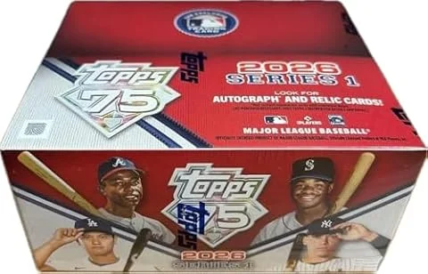 2026 Topps Baseball Series 1 - Japan Edition - Hobby Box/公式 トップス 75周年 ベースボールカード 日本限定版 (1ボックス / 20パック入り)