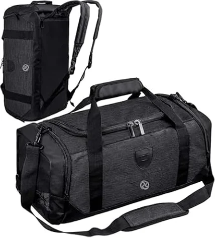 Bosiduスポーツバッグ メンズ ダッフルバッグ メンズ ボストンバッグ ジムバック リュック型可能 3way 旅行バッグ シューズ収納 大容量 防水 軽量 乾湿分離 アウトドア ユニセックス 人気 ブラックブラック