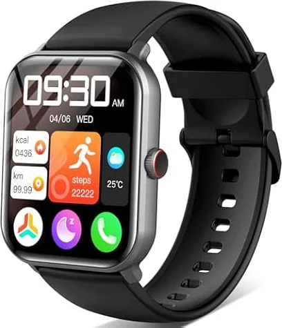 スマートウォッチ【2026改良最新型】iPhone/アンドロイド対応 Bluetooth通話 活動量計 SMS/Line通知 運動 防水 ブラック