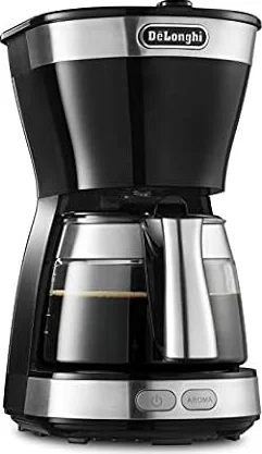 DeLonghi(デロンギ) De'Longhiドリップコーヒーメーカー アクティブ ICM12011J-BK レギュラーコーヒー 5杯用 ペーパーレスフィルター [インテンスブラック] ファミリー登録で3年保証