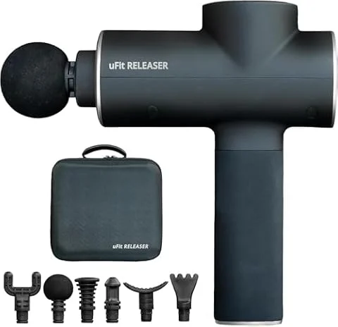 【医療機器認証】uFit RELEASER マッサージガン 強力 10mm振幅 静音 使い方動画 日本ブランド プロアスリート愛用 筋膜リリースガン