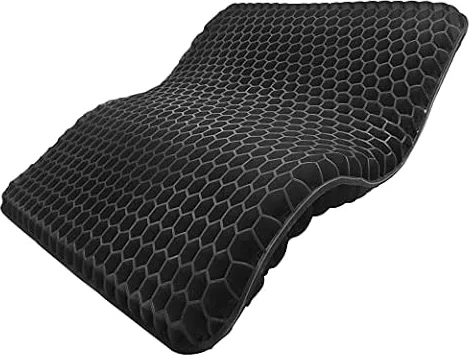 チチロバ(Titiroba) ゲルクッション 特大 座布団 大判 ハニカム構造 洗えるカバー付 約47×44×3.5cm ブラック