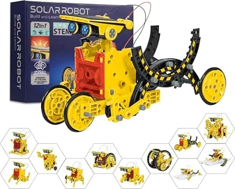 AESGOGO STEMプロジェクト 子供用 8~12歳 ソーラーロボット サイエンスキット 組み立ておもちゃ 9 10 11 13 14歳 ティーン ボーイズ ガールズ クリスマス 誕生日 ギフト 8~10歳 12~14歳 12~16歳の男の子向け