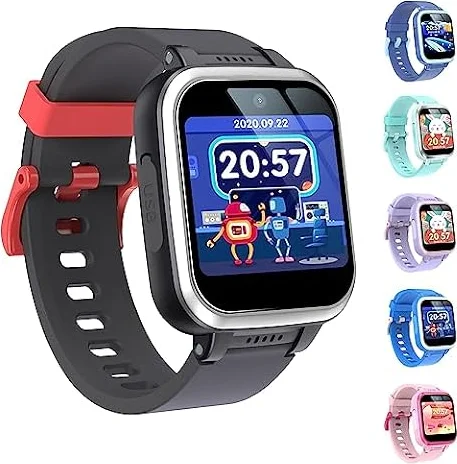 キッズ 腕時計 スマートウォッチ kids watch 女の子 おもちゃ 男の子 おもちゃ スマートウォッチ 腕時計 6歳 7歳 8歳 誕生日プレゼント自撮りカメラ ゲーム 音楽 録画録音 入園入学祝い 女の子 男の子 クリスマス 誕生日 プレゼント 小学生 子供 ギフト 人気 (ブラック, スタンダード)