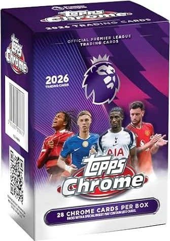 2026 Topps Chrome プレミアリーグ サッカー - 工場出荷時密封 - バリューボックス