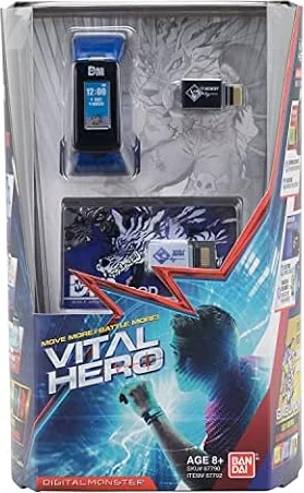 Bandai Namco - Digimon - Vital Hero インタラクティブフィットネストラッカー/デジタルウォッチ/バーチャルペット(ブルー)