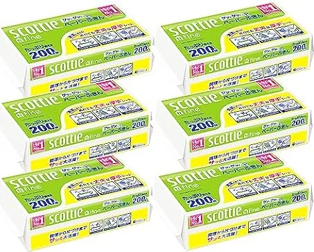 キッチンペーパー 400枚(200組) 6個 スコッティ サッとサッと (まとめ買い)